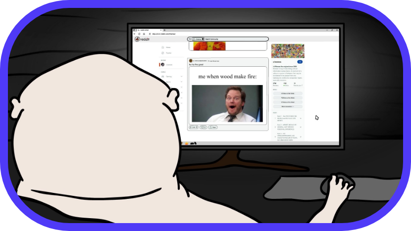 Caveman Reddit - frame at 0m5s